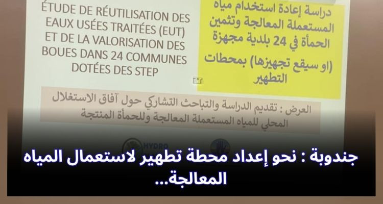 Vers la préparation d’une station de désinfection pour l’utilisation des eaux traitées