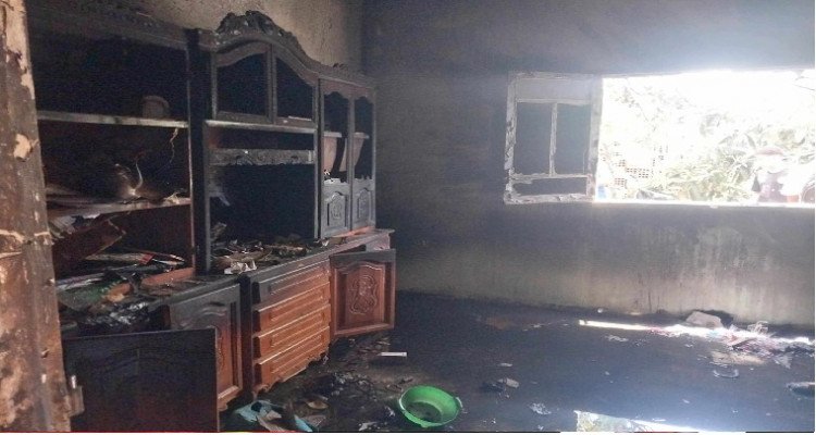 Un incendie qui vient dans une maison dans le doyen de Lata à Bizerte