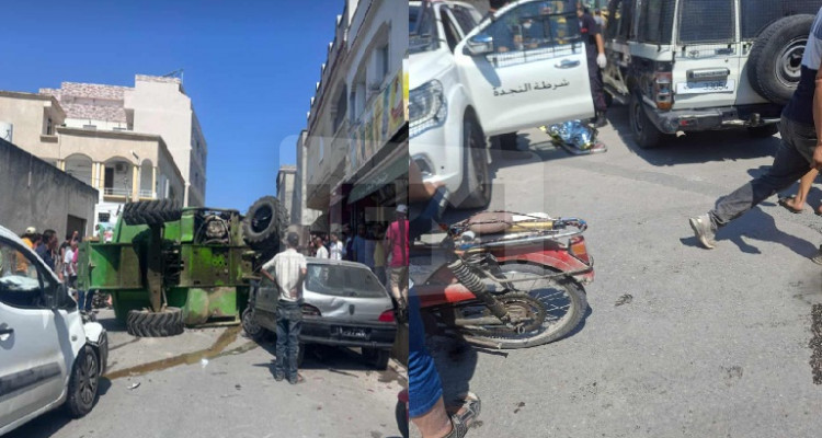 La mort d'une personne et la blessure de 4 autres personnes dans la collision d'un camion avec une grue à Bizerte, la ville