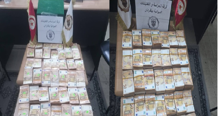 Saisie de devises étrangères de contrebande et d'une quantité d'or d'une valeur de 2,6 millions de dinars