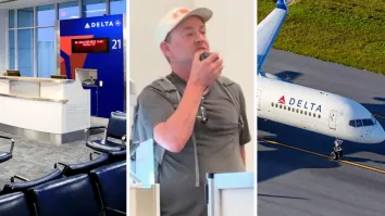 Le client de Delta en a marre d'attendre le service client à la porte. Il prend le micro et prend les choses en main
